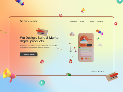 Digital Natives Landing Page Redesign creative design design digital agency digitalart ecommerce landingpage redesign concept ui uidesign webdesign