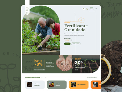 La huerta de Lucy home plants ui ux website