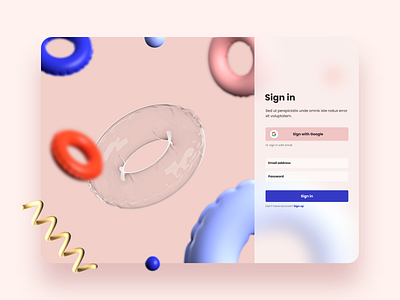 Sign in 3d 3d modeling app design design inspiration interaction interface login sign in sign in ui ui ui design ux uxdesign web web design website design