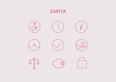 Zariya icon icon set illustrator