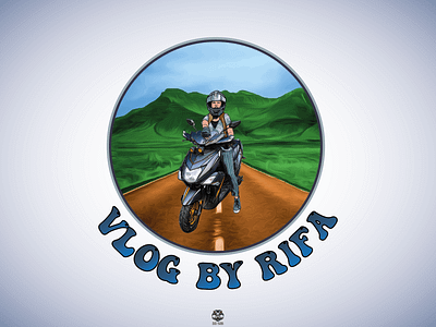 Vlog By Rifa branding logo logodesign vectorart vectorportrait