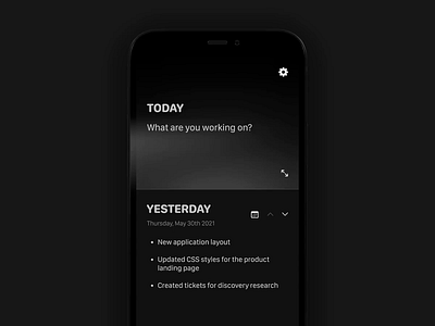 📅 minimal mobile product design