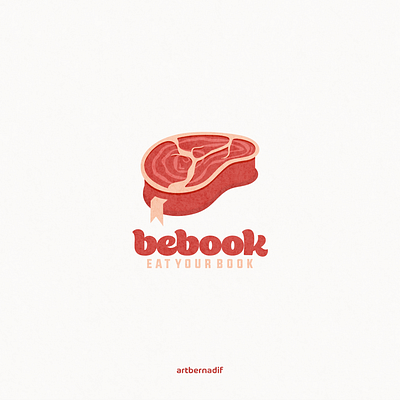 Beef and book logo combination animation app beef book branding design fastfood flat foodie icon illustration logo ui vector