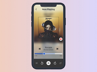 Music Player - #DailyUI #009 adobexd daily 100 challenge daily ui dailyui dailyui009 dailyuichallenge design figma figmadesign interaction design ios iphone musicapp musicplayer productdesign ui user experience userinterface uxui