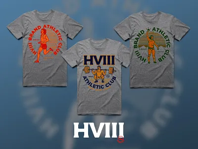 HVIII Brand Goods / Athletic Club apparel design branding fitness identity illustration logo