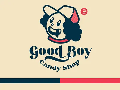 good boy Candy design diseño de logo diseño plano ilustración logo logo logodesign design logodesign design brand marca tipografía