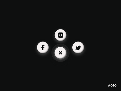 Social Share | Icons 010 black blackandwhite daily daily ui dailyui dailyui 010 dailyuichallenge dailyuichallenge100 facebook instagram social social media social share button social sharing socialmedia twitter ui