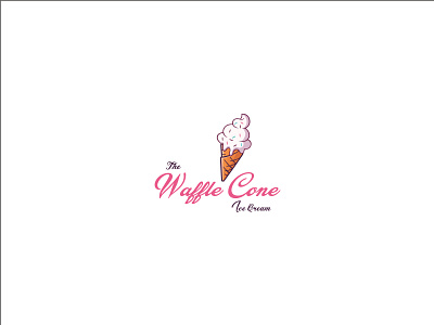 The Waffle Cone Logo Design brand design branding icon logo logo design logodesign logotype minimal typography vector