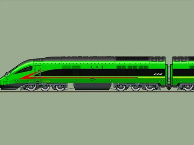 FuXing Train of China green illustration locomotive rail railway train