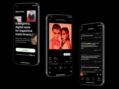Marine Snow - Beta app app design digital mobile music product design ui