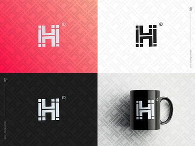 Letter Challenge H Monogram brand branding clean design geometric identity initial letter logo lettermark logo logotype mark minimalist monochrome