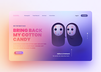 Ghost Landing Page Design - DailyUi 03 03 daily ui challenge dailyui03 e commerce design e commerce ui design ecommerce ghost ghost landing page design inspiration landing page landing page inspiration mobile ui design product design trending landing page ui ui design ux web web ui