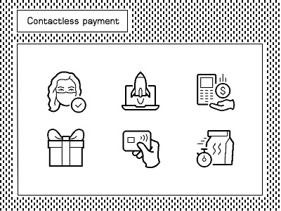 Looking back at 1981 8 bit 8bit card contactless coronavirus delivery economy gift icon icons icons set mask outline payment pixel retro rocket startup untact vector