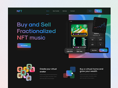 Landing Page for NFT Music