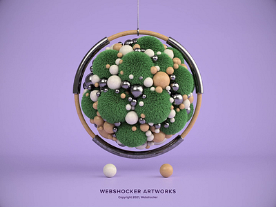 Spheres 3d 3dsmax abstract animation design grass icon illustration render spheres stone webshocker website