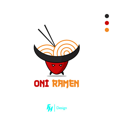 Oni Ramen | Logo Design illustration logo vector