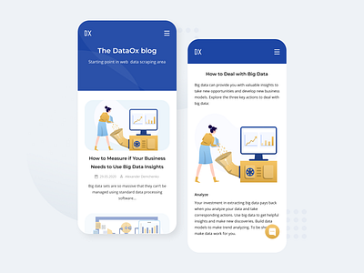 dataox blog design figma illustration post ui ux vector web website