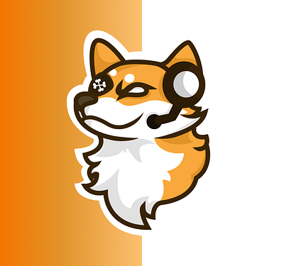 MASCOT || Twitch logo with shiba inu dog dog illustration dog logo illustration logo logo design mascot mascot character mascot logo shiba shiba inu