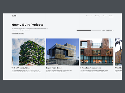 Buildi building design designer developers development elegant flat industry project real estate realestate simple ui ui ux ui design uidesign ux web website concept website design