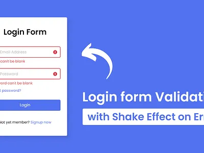 Login Form Validation in HTML CSS & JavaScript form validation html css javascript login form login form validation