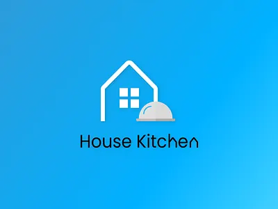 Logo House Kitchen branding flat icon illustration logo typography vector
