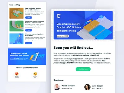 Mailing ASO platform 3d design desktop identity letter mail mailing report