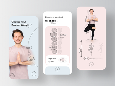 Yoga & Workout Personal Trainer App app coach ehr emr fitness health health app health care healthcare healthy mobile phr product design sport trainer wellness workout