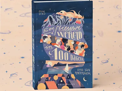 Een nieuwe wereld in 100 dagen book colour illustration portrait texture
