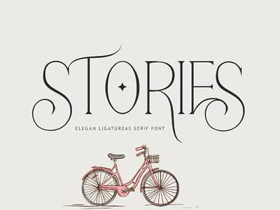 Stories Fonts beautiful font design elegant font illustration logo modern unique