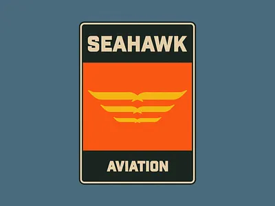 SEAHAWK AVIATION LOGO/PATCH DESIGN. abstract adobe brand brand and identity brand design brand identity branding branding and identity branding design logo logo and branding logo design logodesign logomark logotype mark minimal minimalist logo patch vector