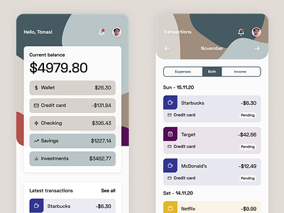 Spenni Personal Finance App banking design finance finance app finances illustration personal ui ux