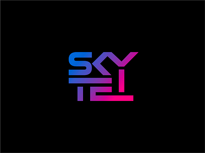 Logo concept for SKITEL gadget seller. brand business components design gradient logo minimalism minimalistic mobile mobile app monogram pink tekhno