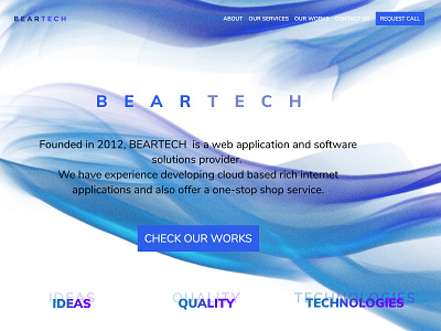 Landing intro for tech company abstract art design illustration ui