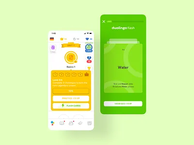 Flashcards for Duolingo 52weeksofinteractiondesign animation course design interaction learning mobile mobile app product ui ux