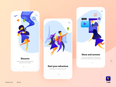 Trip Planner - Onboarding app design idea illustration travel trip planner ui ux