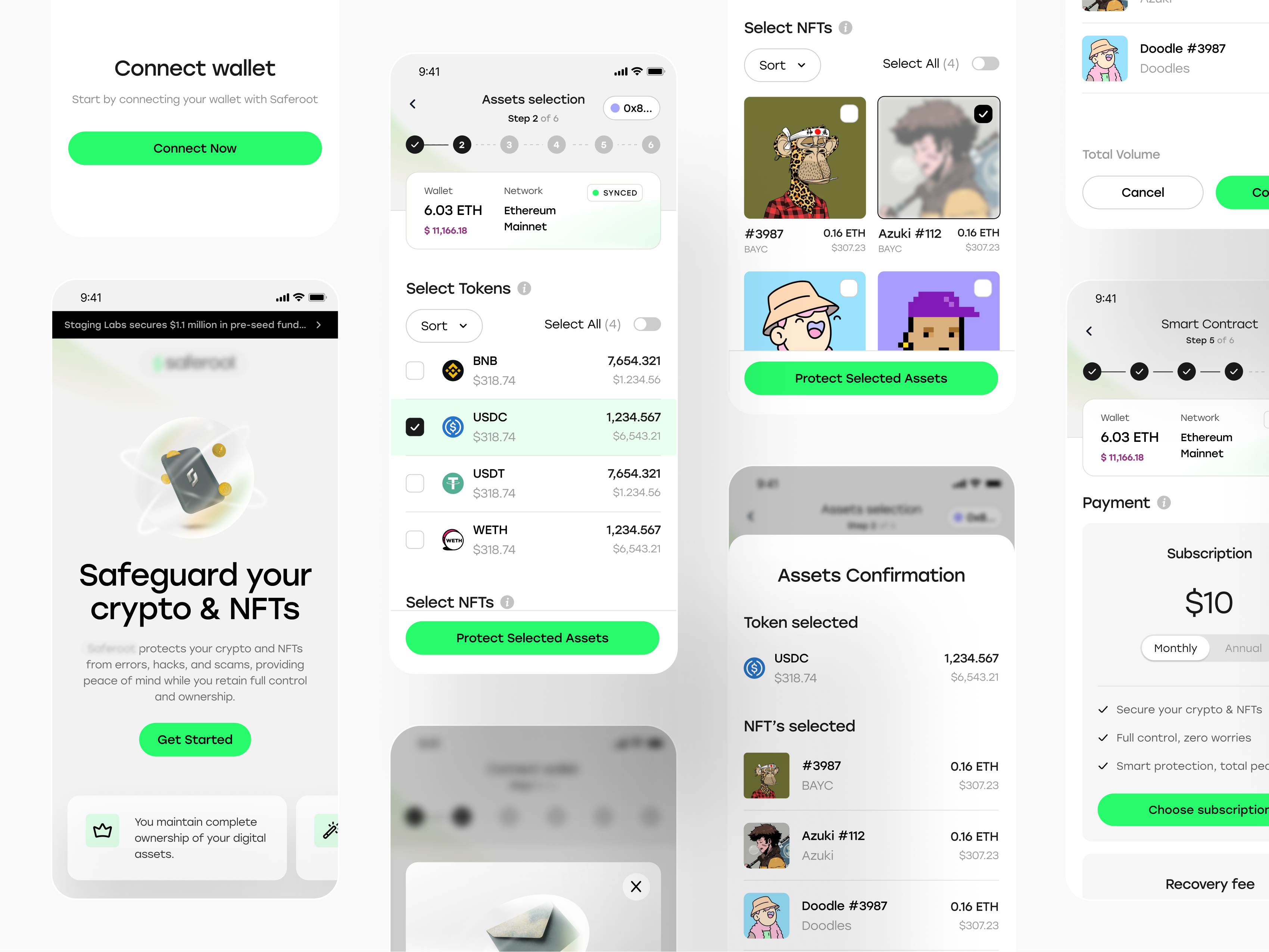 Onboarding - Safeguard Crypto & NFTs crypto mobile app nft onboarding ui