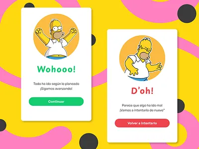 DailyUI #011 - 404 Flash Message 011 artist dailuy design error simpsons success ui