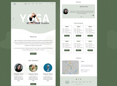 Yoga Landing Page - UI/UX Design freelancing landing page uiux design web design yoga yoga landing page