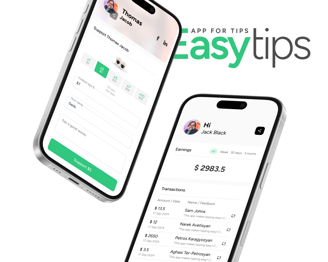 Easy tips: App for tips app app for tips barman board design interface mobile design moblie payment product design tips ui ux web weiter