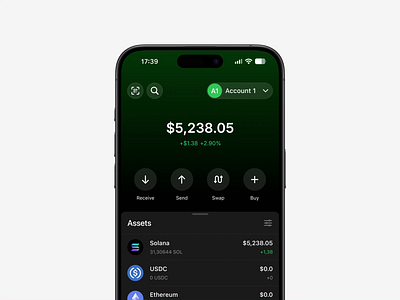 Phantom - Crypto Wallet App animation app design ui ux