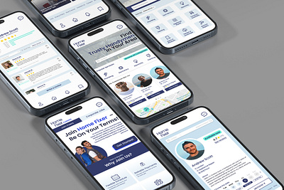 Home Fixer | Mobile App Design appdesign bookingapp designinspiration homerepairapp interfacedesign mobile mobileappdesign uiuxdesign