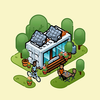 Tiny House isometric illustrations isometric tiny house vector vector illustration