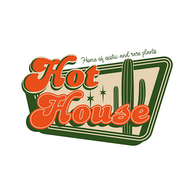 Hot House Logo custom logo graphic design illustration logo logo design logo designer retro logo vintage logo western logo