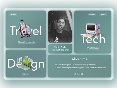 A portfolio/personal website concept 3d animation branding designer figma graphic design landingpage logo portfolio ui ux