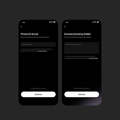 Drops Onboarding Screens ui