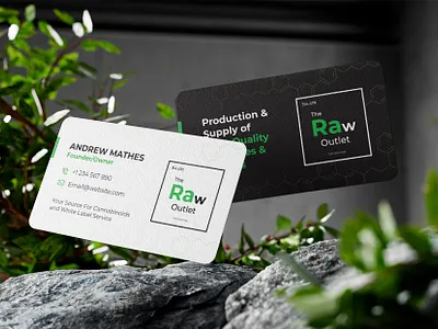 Raw Outlet bussiness card cannabis cards design graphic design graphicdesign lifestyle marketing medicine tradeshow