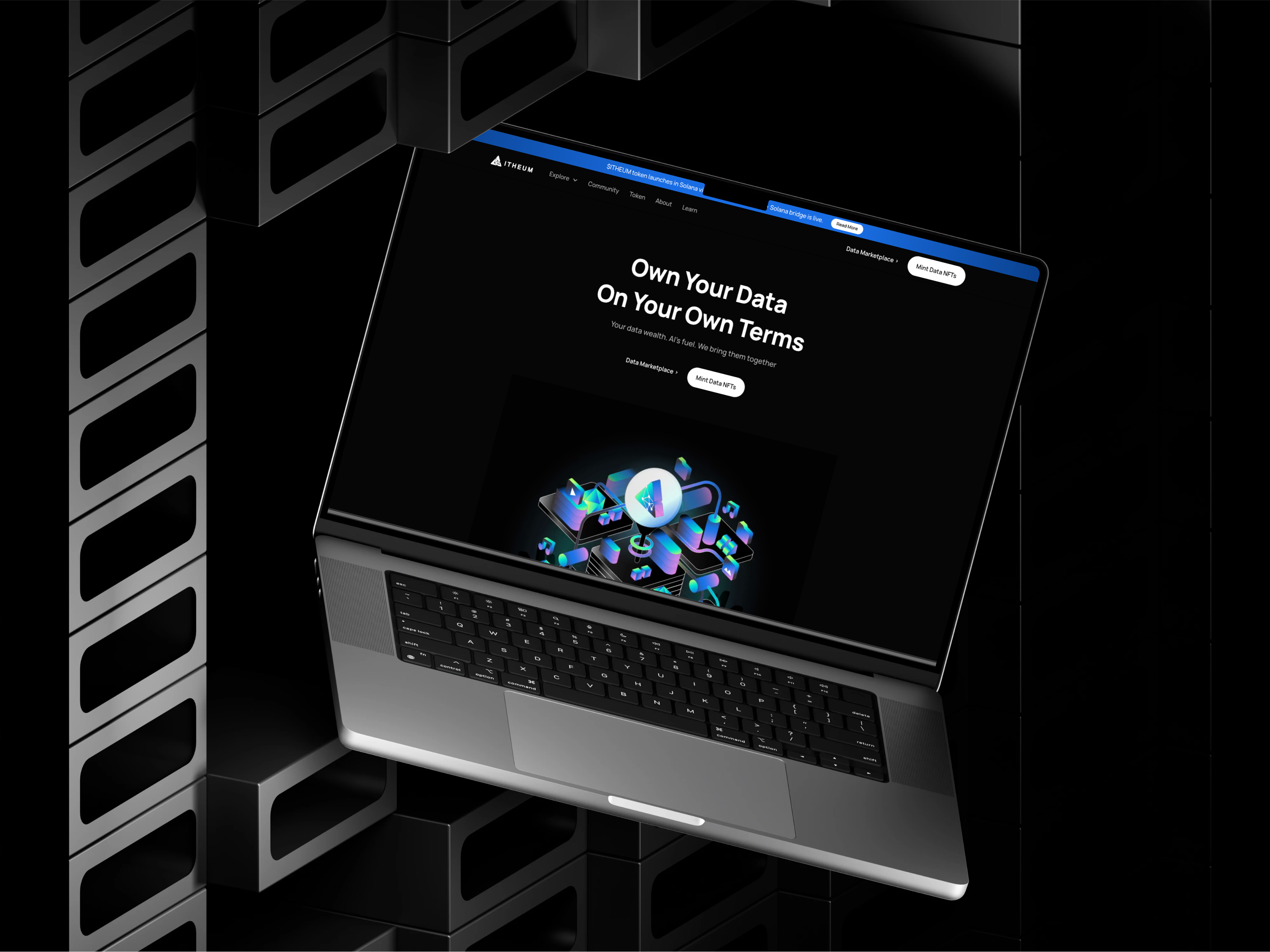 🎨 Webflow Development for Itheum 🚀 animation branding clean data own terms ui web design website