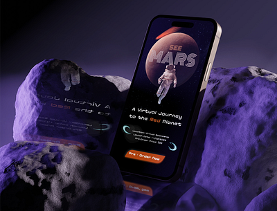 Day 75 - Pre order Booking 100dayschallenge creative daily ui 75 dailyui075 dailyuichallenge illustration mars preorder preorder booking preorder design space ui uidesign uxdesign vr