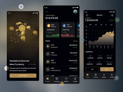 Crypto Trading App - UI/UX Design app design crypto crypto trading app figma mobile app design uiux design