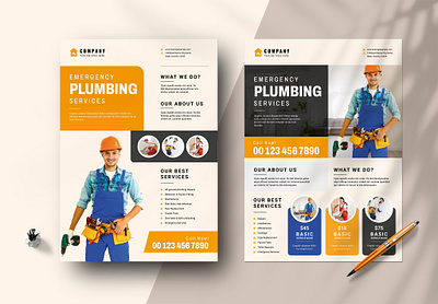 Plumbing Services Flyers magazine